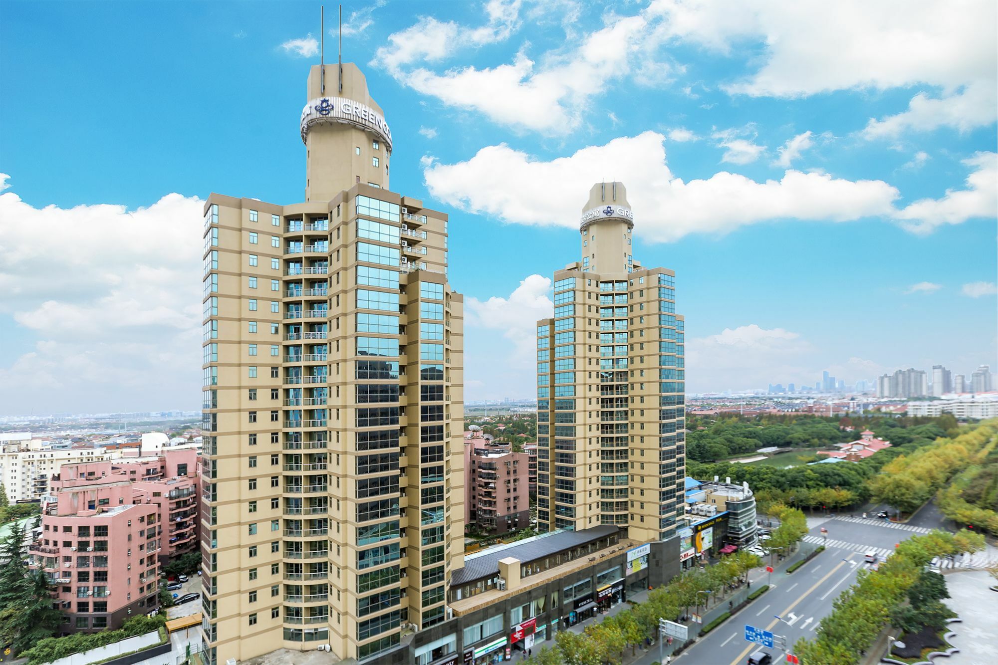 Green Court Residence Jinqiao Diamond Shanghai Exteriör bild